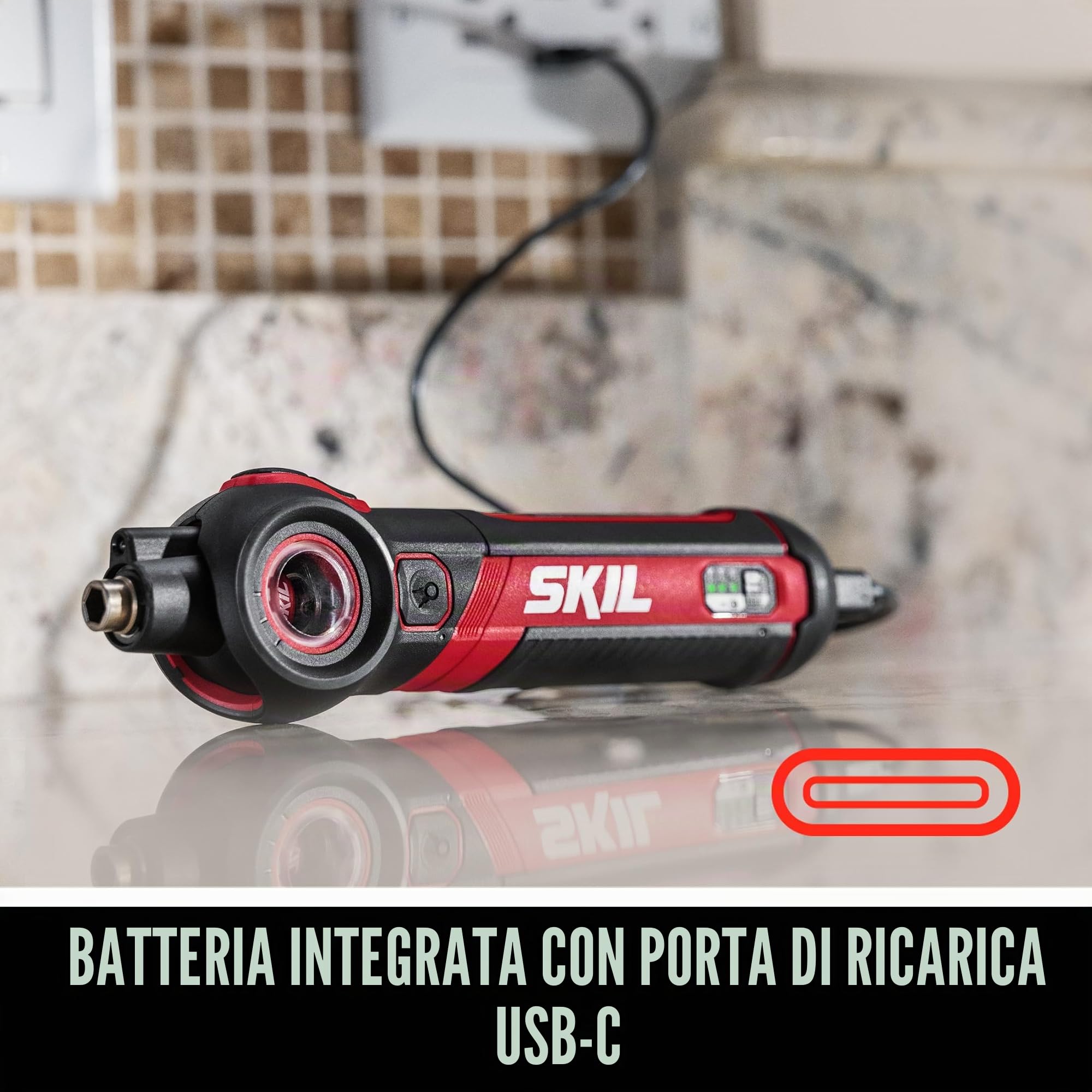 SKIL Twist 2.0 SD5619-02 - Cacciavite ricaricabile da 4 V con 28 punte per PC
