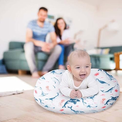 Miniatura 10 de LAT - Almohada y posicionador de lactancia, la mejor almohada de lactancia materna, 100% algodón suave, se adapta perfectamente al bebé (zorro