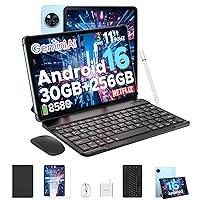 U11 PRO Android 16 Tablet 11 Pollici, 30GB+256GB/2TB Tablet con Tastiera