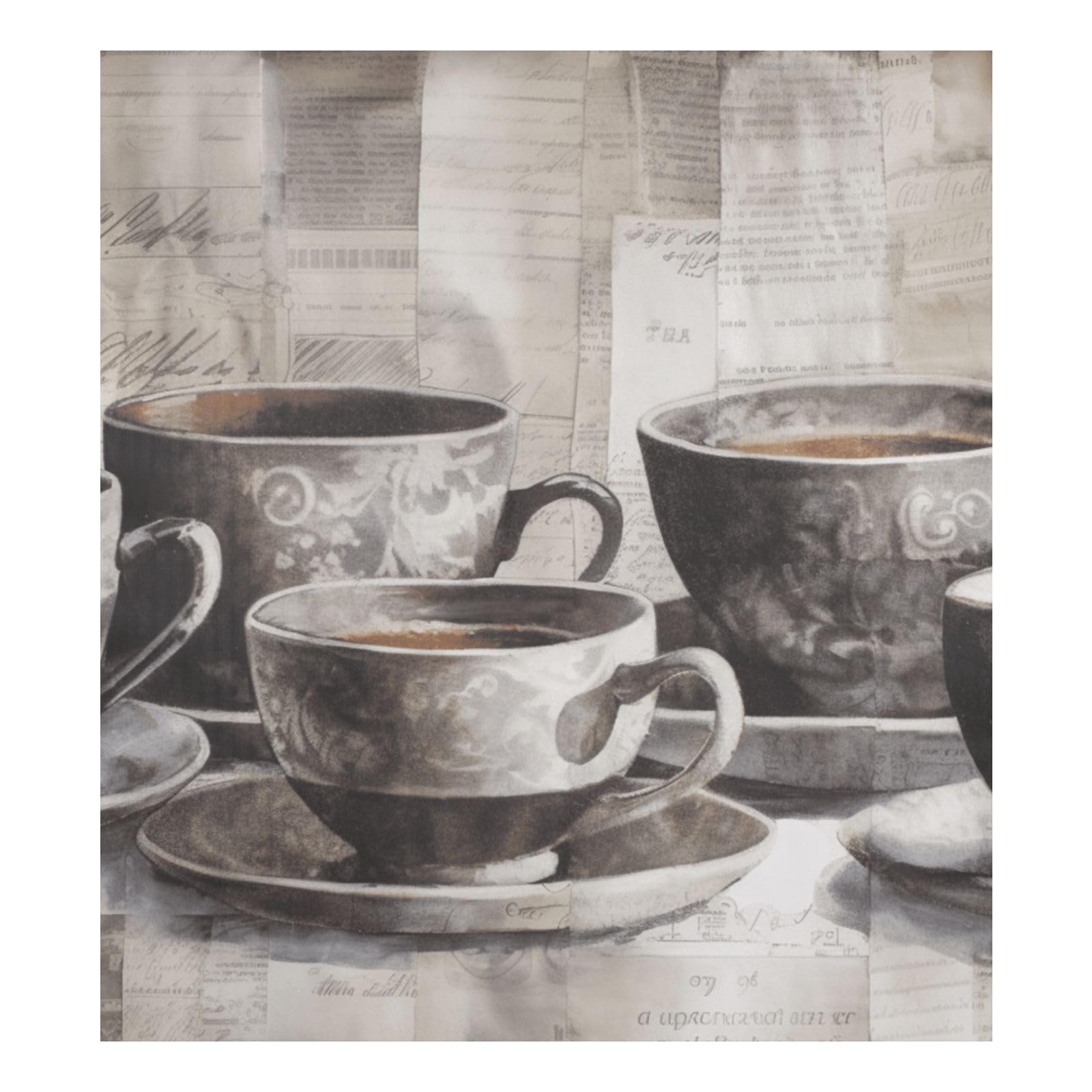GAIREG Magnetische Abdeckung für Geschirrspüler, Retro-Holzbrett, Kaffeetasse, Geschirrspüler, Frontabdeckung, Magnet, Kühlschranktürabdeckungen, magnetische Haut, magnetische Dekoration, 58,4 x 66 cm