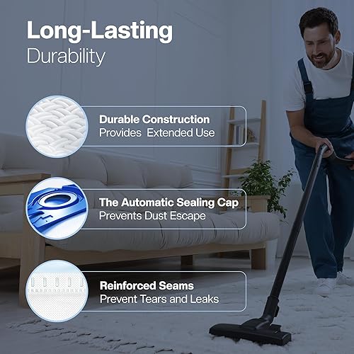 Miniatura 5 de 16 Bolsas de Aspiradora Tipo G/N para Aspiradoras Miele [Reemplaza 10123210 AirClean 3D Efficiency Tipo GN] – Compatible con Classic C1, Complete C2