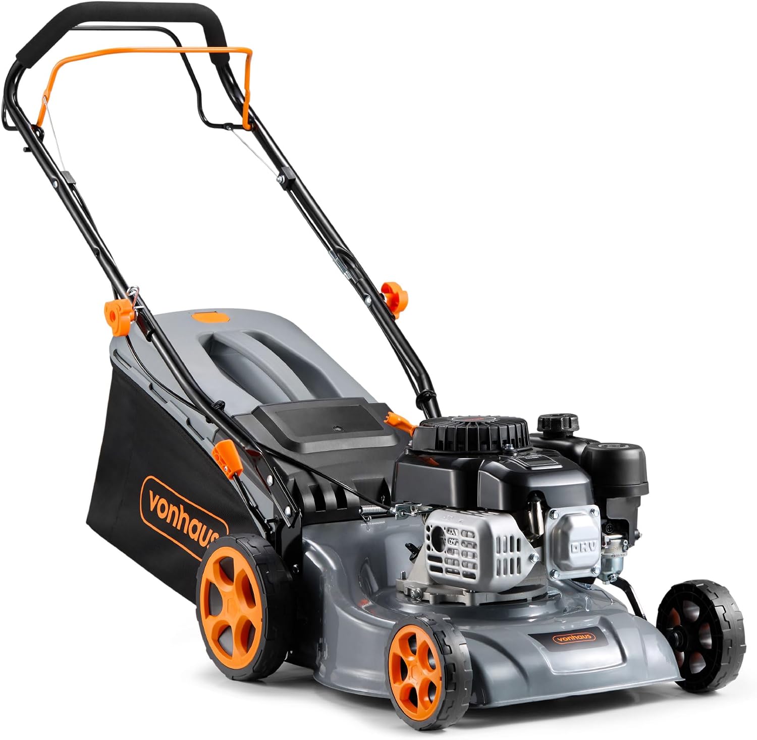 VonHaus 132cc self-propelled petrol lawn mower with 40L collection box