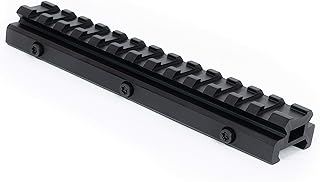 Monstrum Lockdown V3 Picatinny Riser Mount with Recoil Stop Base | 5.5 inch Length | Low Profile