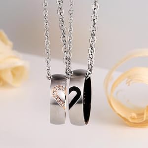 ANAZOZ His & Men's for Real Love Heart Promise Ring Stainless