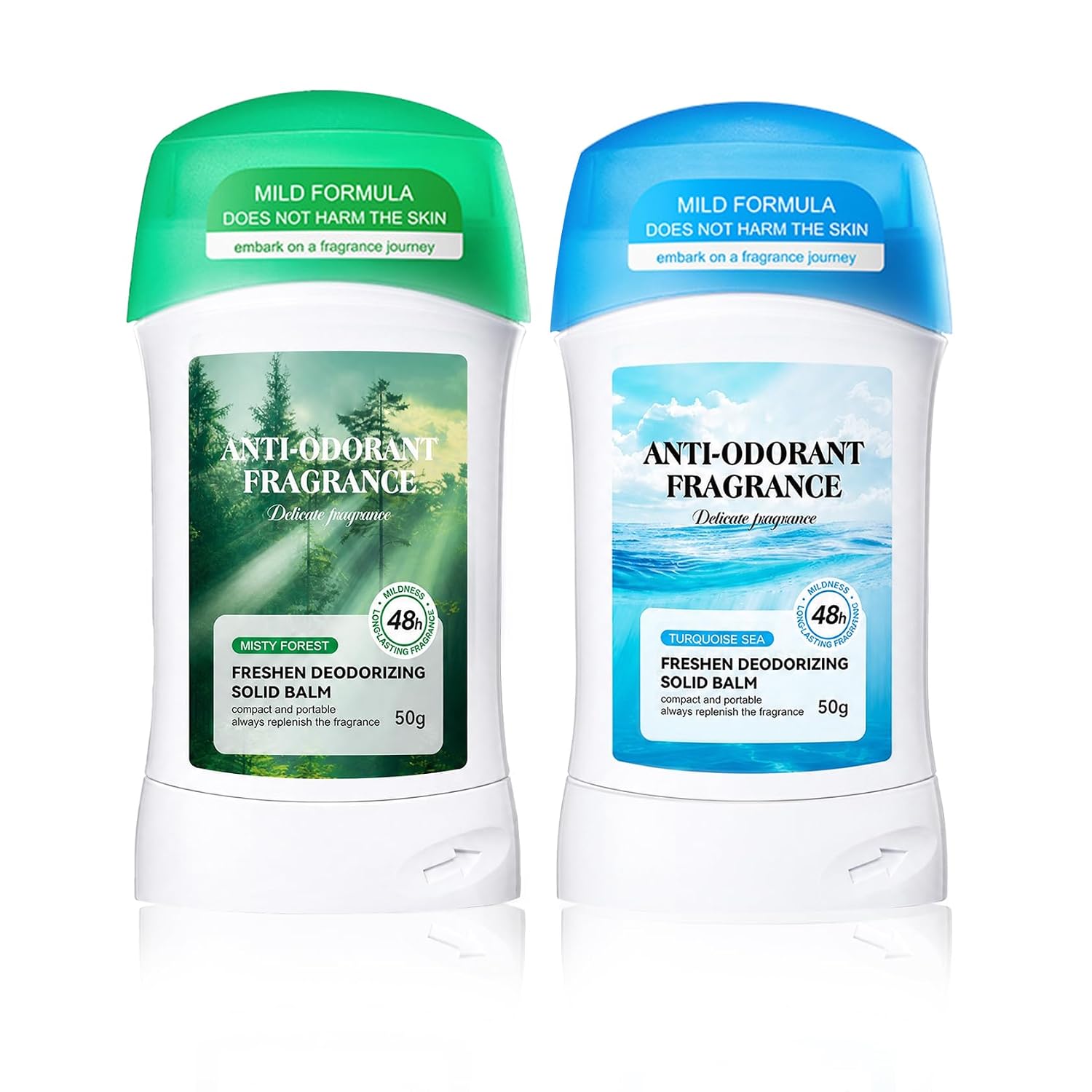2PCS Deodorant–Natural Deodorant Women&Men,Gentle Deoderant,Travel Size Deodorant for On-the-Go,Fresh Scent,Effective Odor Control