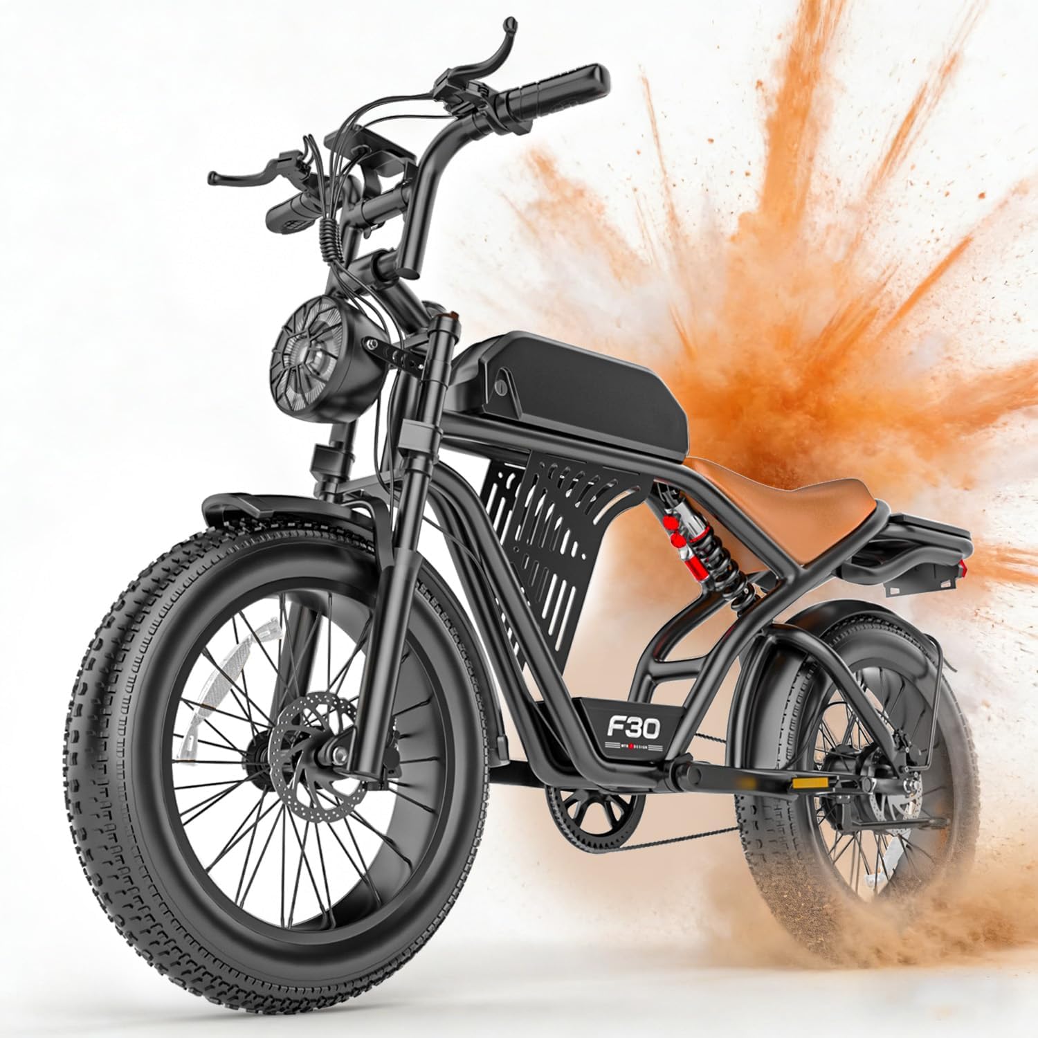 Misodo 2500W Electric Dirt Bike — 48V 20Ah, 32 mph, 100-mile Range, 20×4.0 Fat Tires