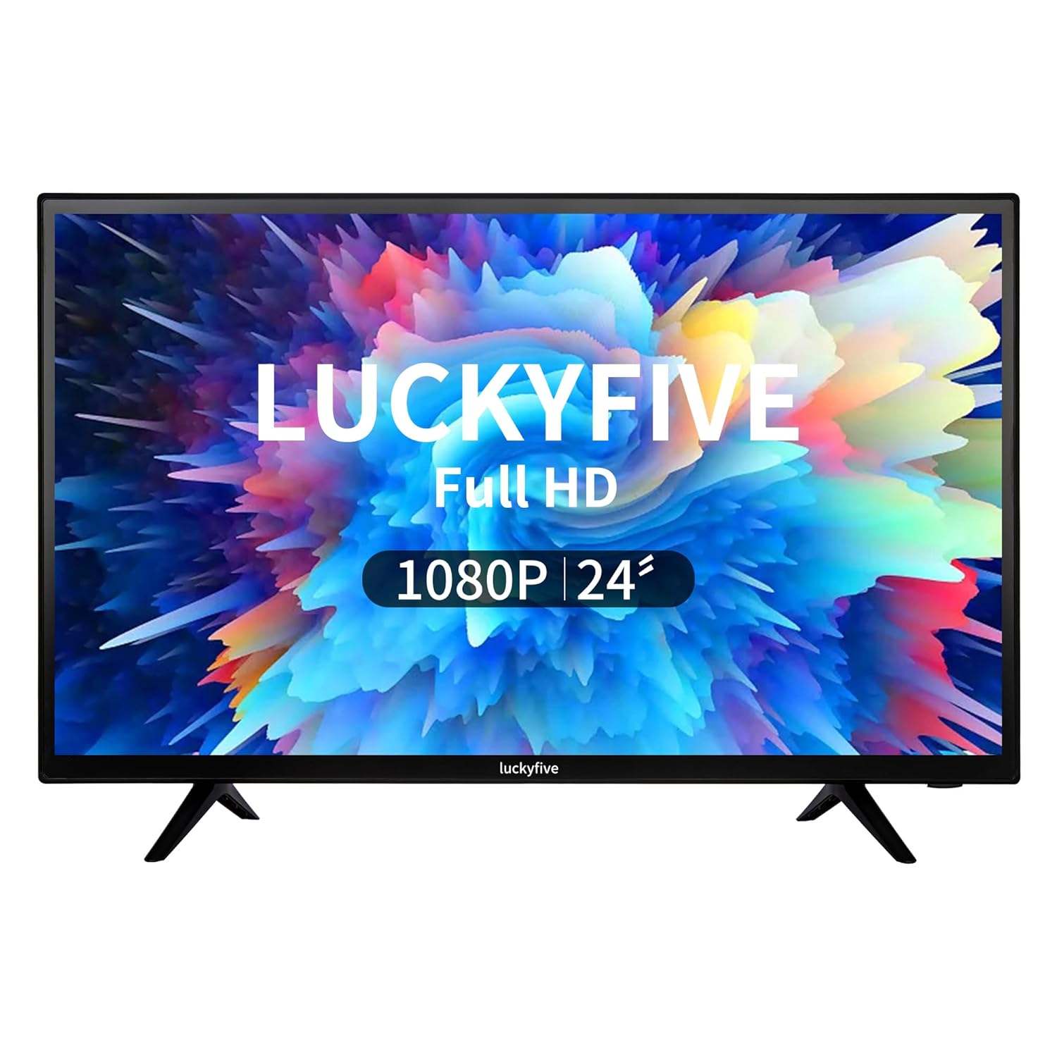 luckyfive CrystalView 24 1080P Android Smart TV Netflix Disney YouTube Ready Bluetooth Vibrant FHD Display Google Play Store