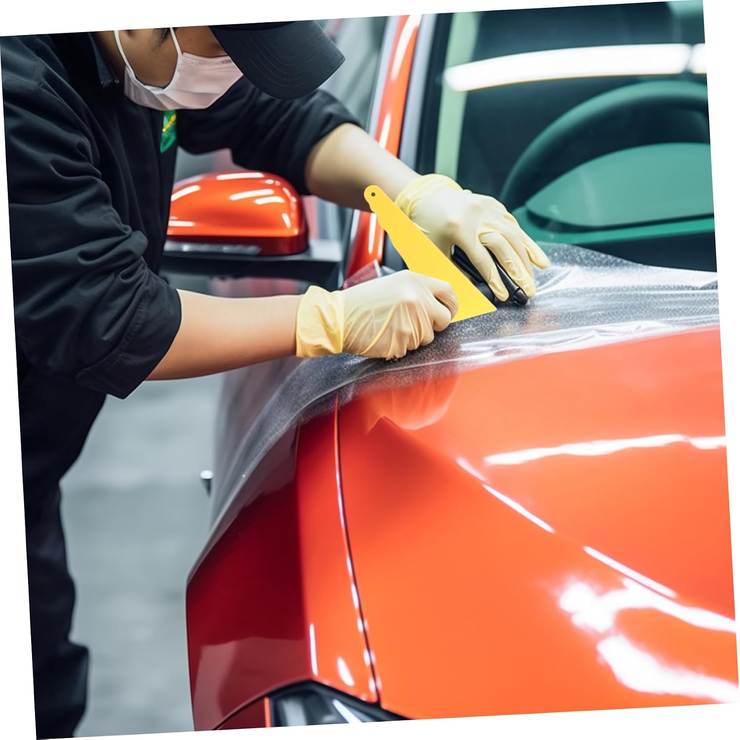 Cabilock 7-Piece Car Window Tint Tool Kit Plastic Film Squeegee Scraper Applicator for Auto Window Film Installation and Tinting
