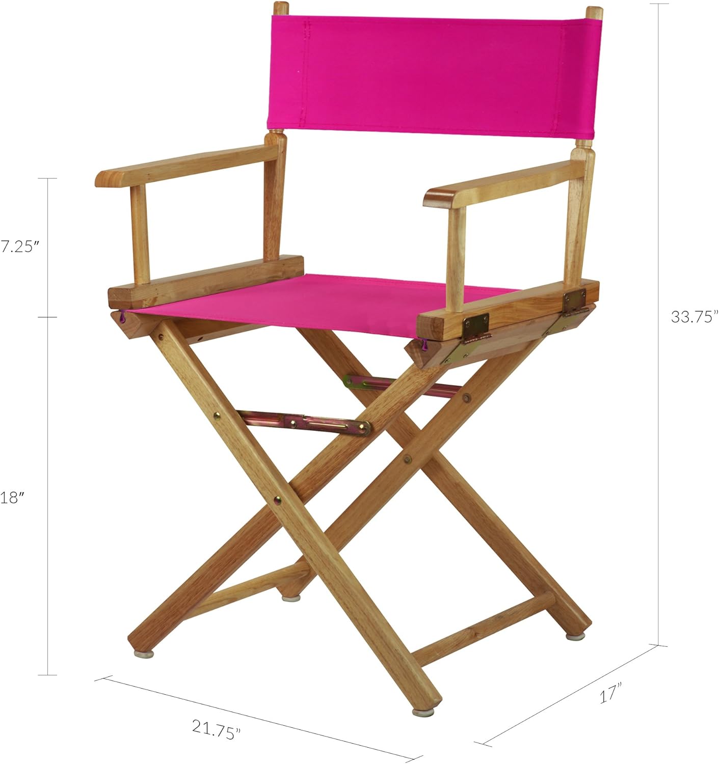 Casual Home 200-00/021-30 18" Natural Frame-Magenta Canvas Director Chair Classic Height