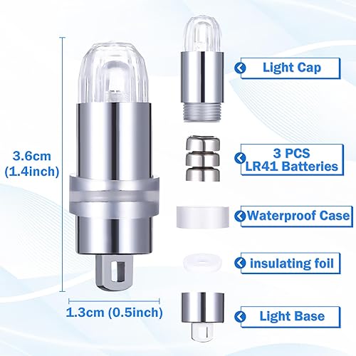 Miniatura 19 de 30 luces LED de fiesta con pilas, iluminación de temporada para globos, linternas de papel, impermeables, color blanco cálido