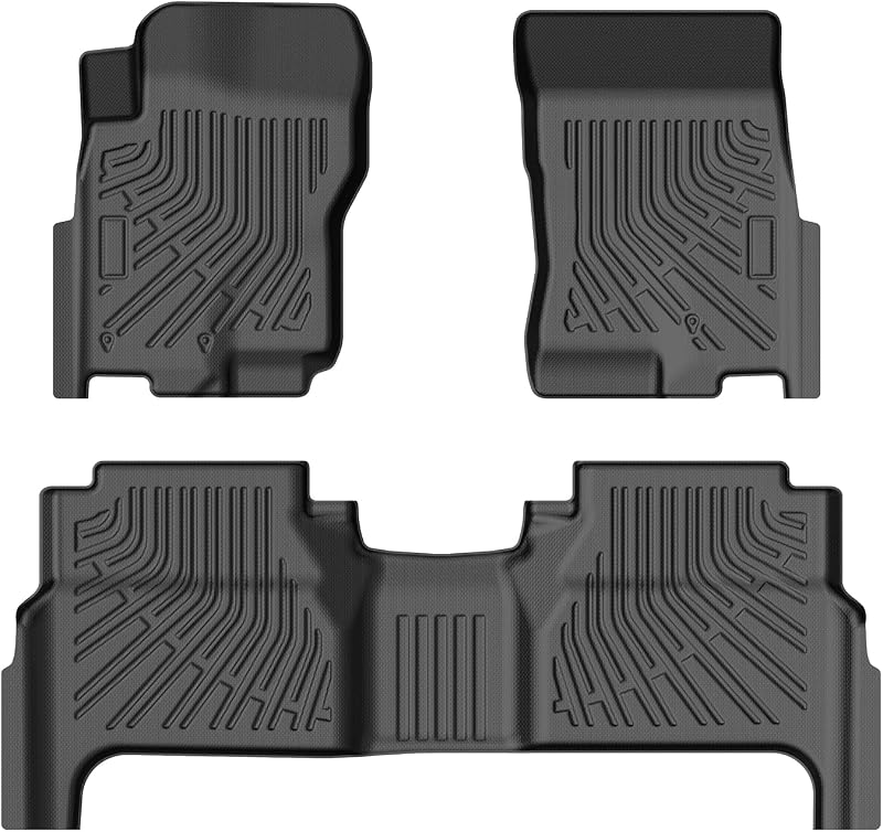 Jogo de tapetes automotivos em TPE para Nissan Frontier CrewCab 2009–2021, pretos, sob medida