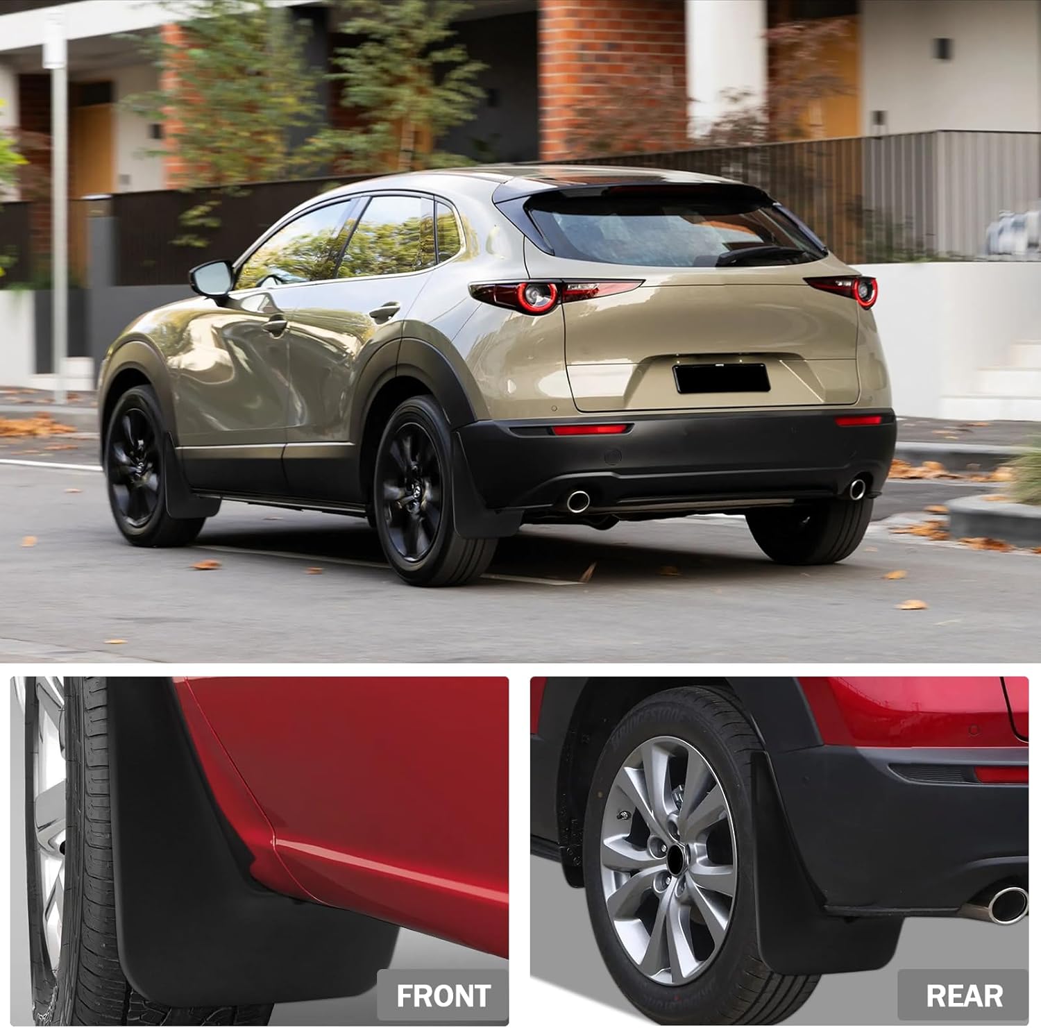 Peleus Upgraded Mud Flaps Mud Guards for Mazda CX-30 2026-2020 Aerodynamic Mud Flaps Splash Guards Fenders for Mazda CX-30 Accessories 2023 Set of 4 Mudguards Mudflaps