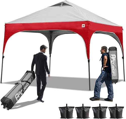 Miniatura 10 de ABCCANOPY - Toldo desplegable de 10 x 10 pulgadas, para exteriores, portátil, ideal para la playa; toldo con bolsa de transporte con ruedas, 4 sacos