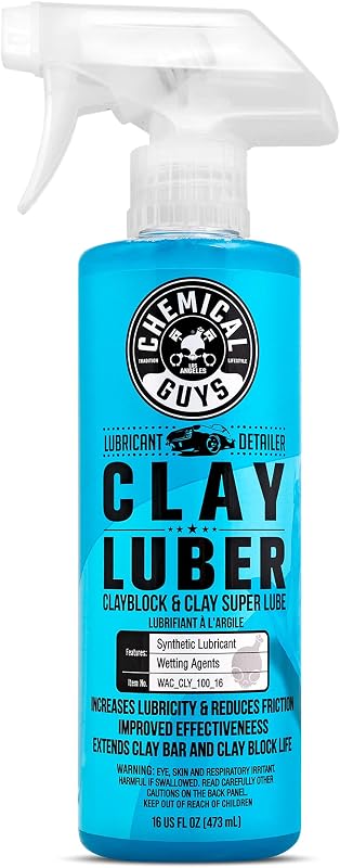 Chemical Guys, Clay Luber Synthetic Lubricant for Clay Bars & Blocks, 16 oz | For clay bar, clay block, and wash mitt use on cars, trucks, SUVs, synthetic slick spray for clay decontamination