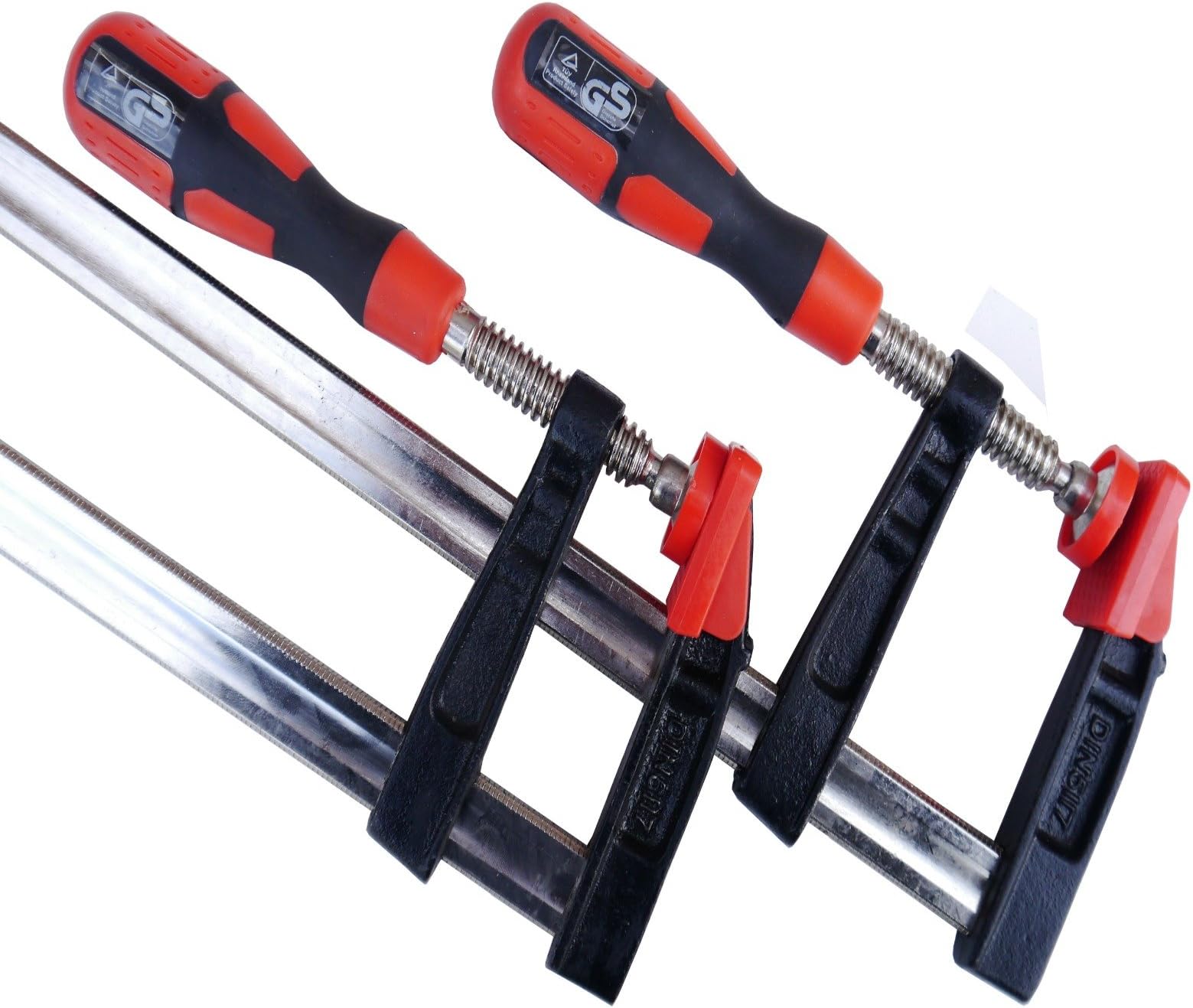 12" (300mm) F clamp x 2 Heavy Duty Quick Slide Wood clamp