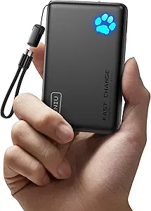INIU Portable Charger, Lightest 10000mAh 45W PD Power Bank, USB C in&Out Fast Charging Battery Pack, External Phone Powerbank Compatible with iPhone 16 15 14 13 Samsung S22 S21 Google iPad etc