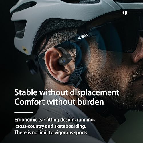 Miniatura 2 de Tronikin Auriculares inalámbricos Bluetooth de oreja abierta, reproducción de 45 horas, impermeable, con pantalla de alimentación LED, funda de