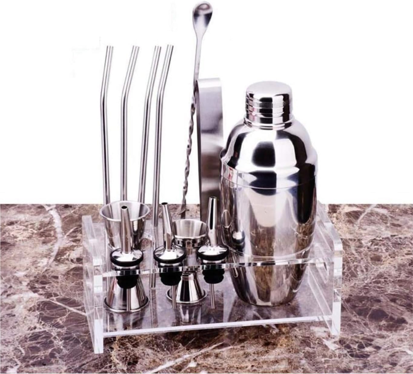 Cocktail Shaker Set Cocktail Shaker Kit 12 Pcs Cocktail Making Set with Stand Cocktail Shaker Set Bar Tool Set Bartender Kit Bartender Kit Cocktail Tool Set (Color : A, Size : 350ml)