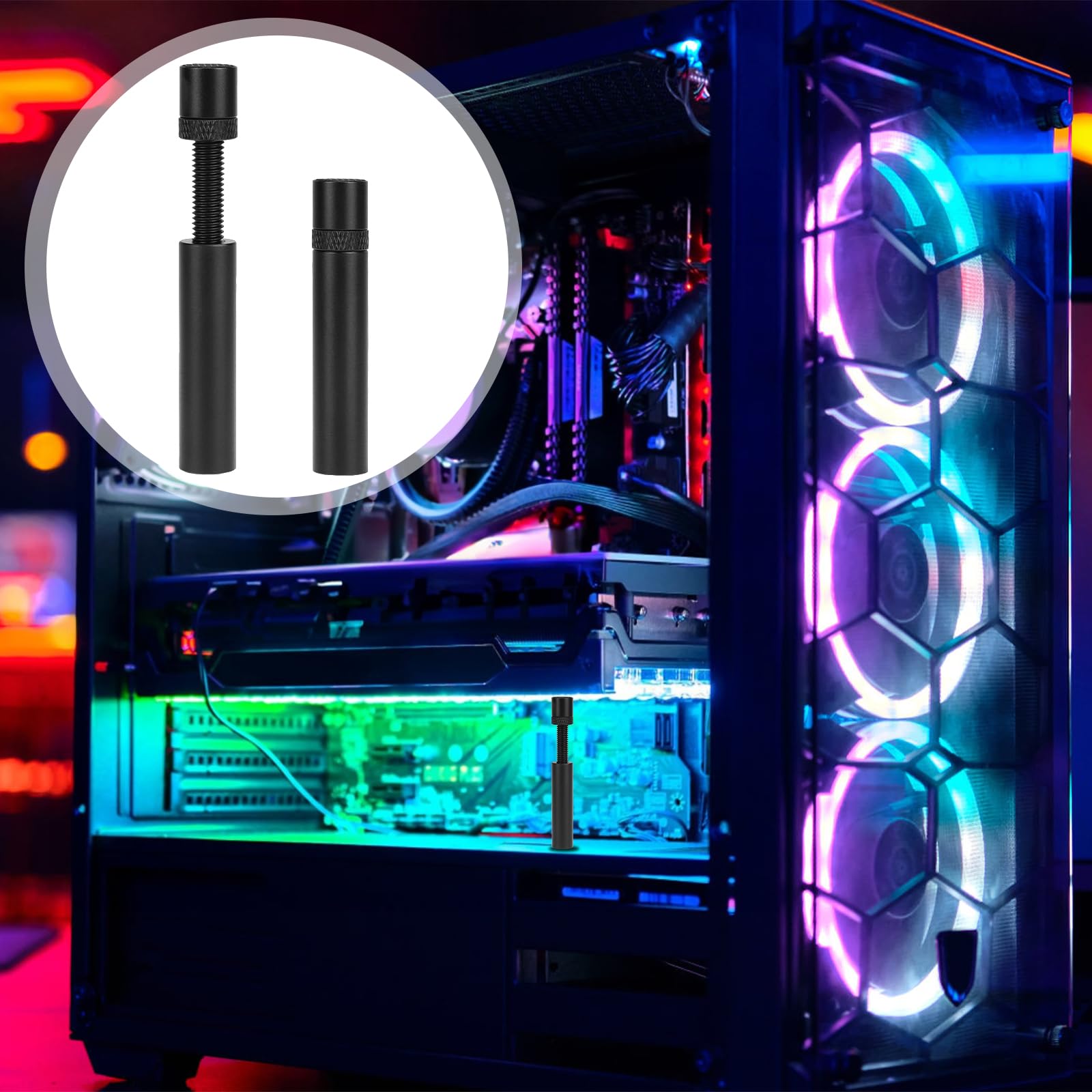 Support Carte Graphique Réglable - Alliage Aluminium 73-120mm Pour PC Gaming