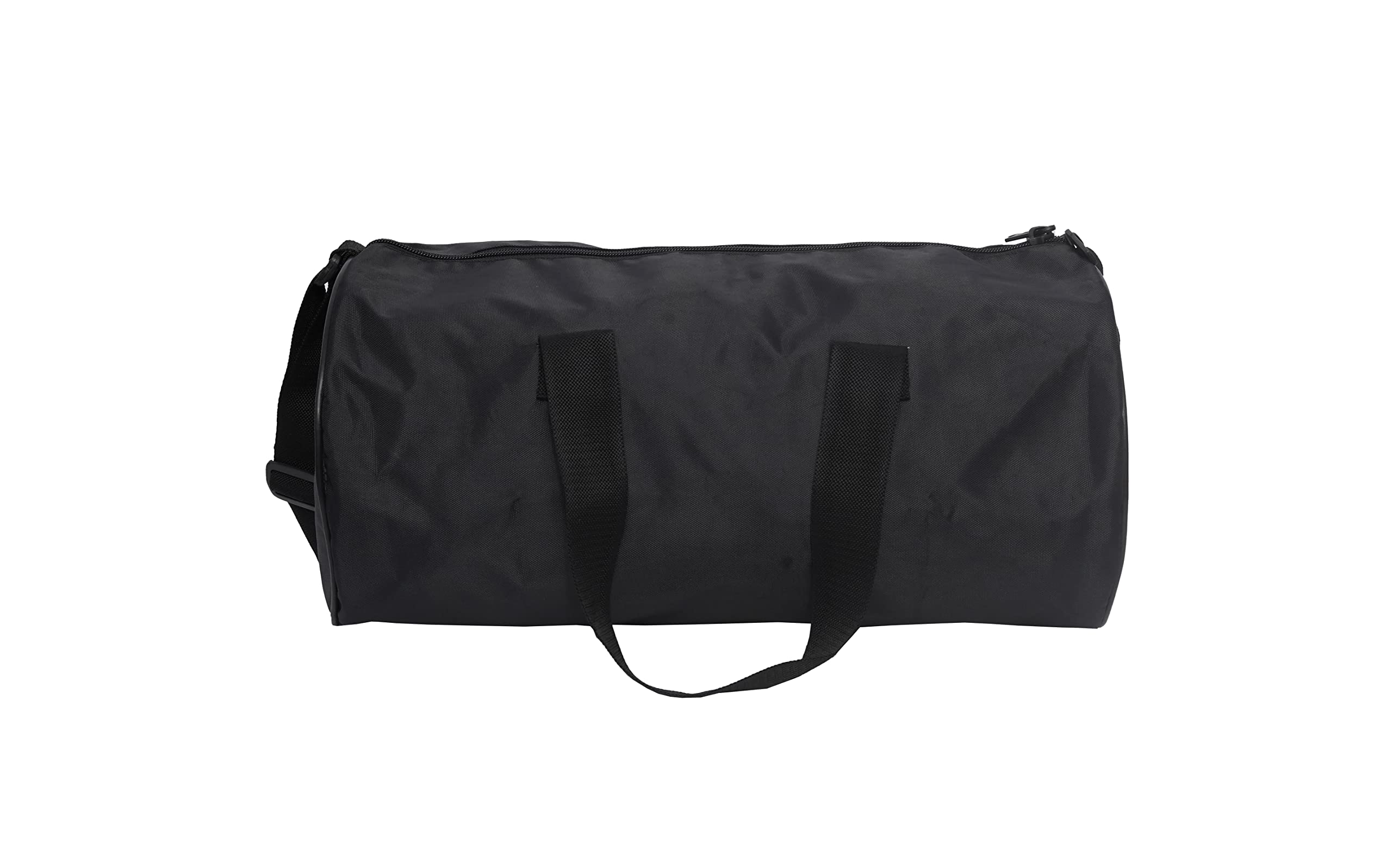 caddyFull25 cms Polyester Duffle Gym Travelling Bag with Adjustable Strap for Men and Women| Zipper Clouse (Black)