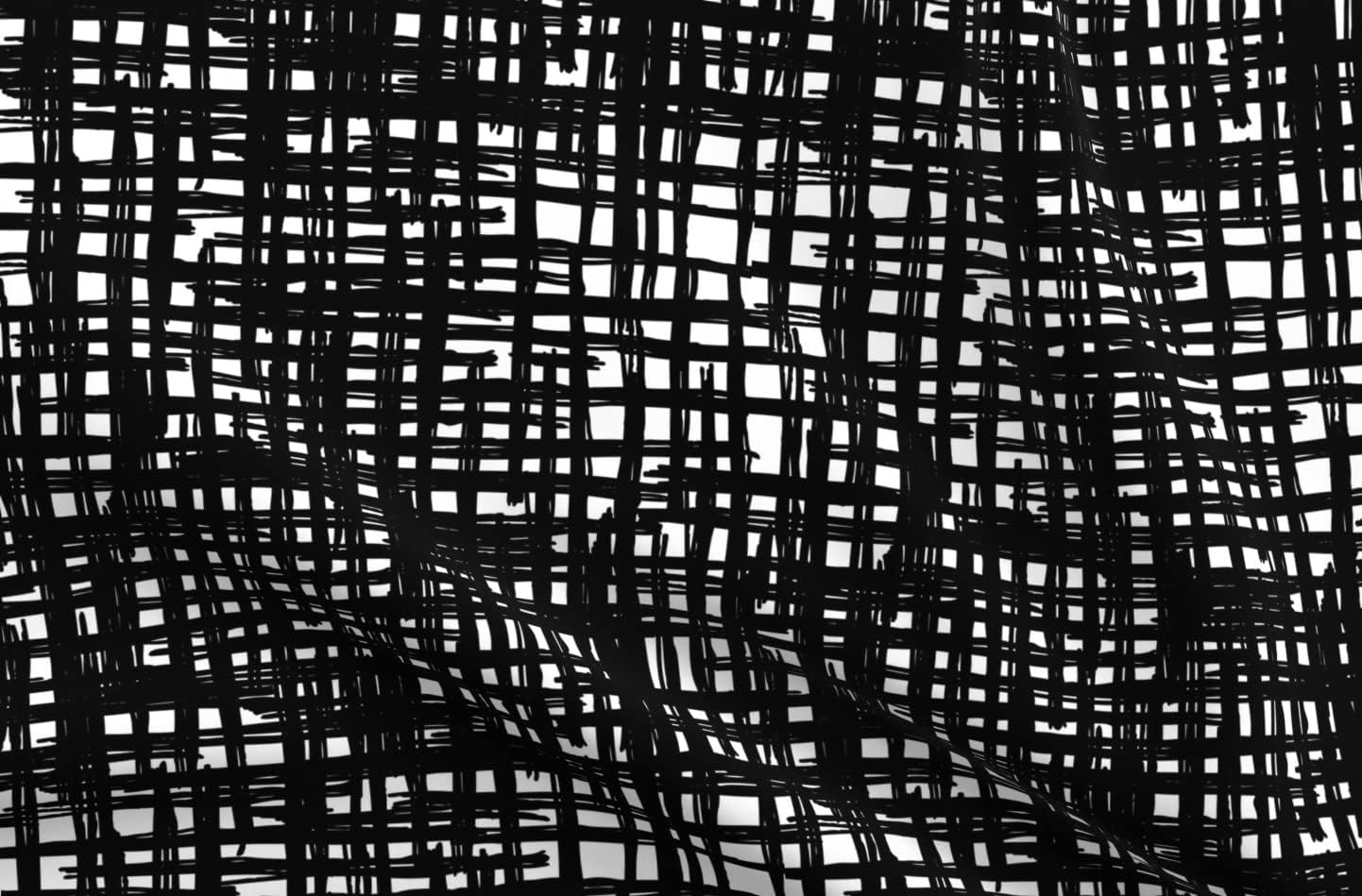 Spoonflower Fabric - Black White Lines Trendy Scandinavian Style Boys Printed on Petal Signature Cotton Fabric Fat Quarter - Sewing Quilting Apparel Crafts Decor
