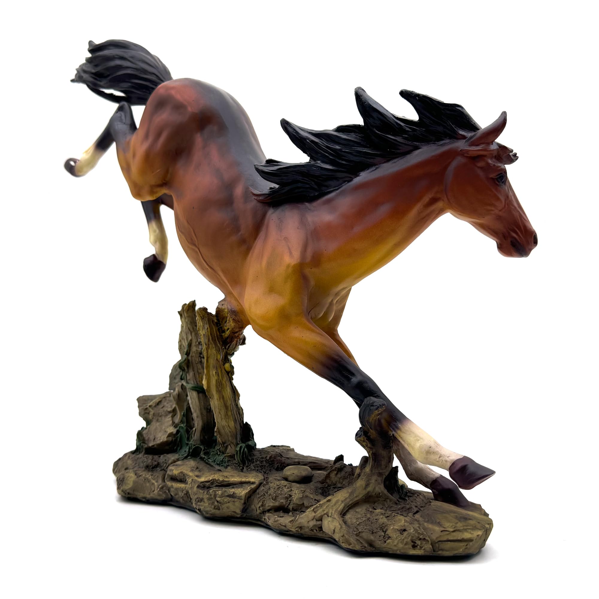 Amazon.co.jp: 茶色の馬の像 置物 彫刻 樹脂 馬 ギフト 馬 恋人