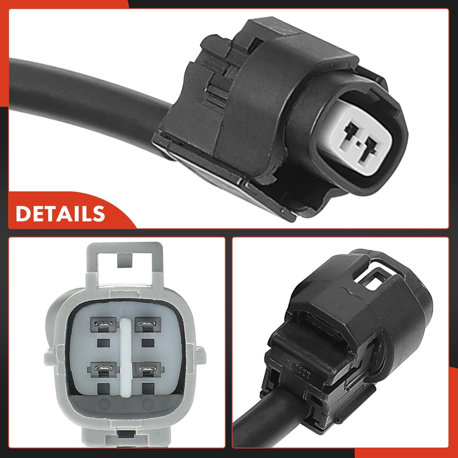 A-Premium 2PC Set Wire Harness for Rear ABS Wheel Speed Sensor Compatible with Toyota Models - Tacoma 2005-2015, with Differential Lock - Without Sensor