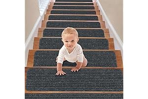 ZOKBOM Stair Treads Carpet, Indoor 2 Pack Non-Slip Runners for Wooden Steps