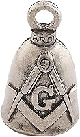 Vista 21 de Guardian Bell Good Luck Bell w/Keyring & Black Velvet Bag Motorcycle Bell Lead-Free Pewter Made in USA