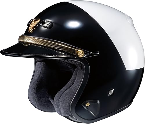 Shoei RJ Platinum R LE Hi-Rise - Casco de motocicleta para adultos, color negro y blanco, talla L