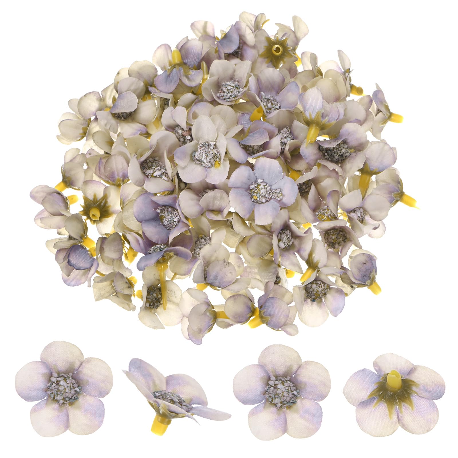 M METERXITY 50-Pack Artificial Flower Heads, Small Silk Faux Daisy Flowers for Wedding/Garland/Hat/Shoes/Party Decoration