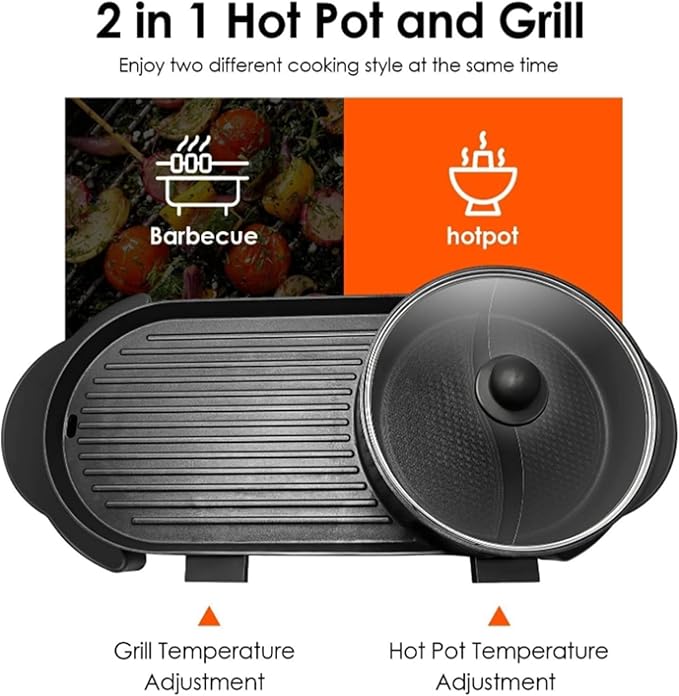 Olla Eléctrica Ahumadora sin Humo, Parrilla Coreana para 5-6 Personas miniatura 4