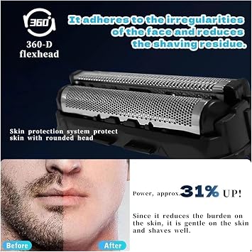 Replacement Shaver Outer and Inner Blade for Panasonic ES9510 ES-9013 ES9087 ES9068 Men's Electric Razor Head Blade Set
