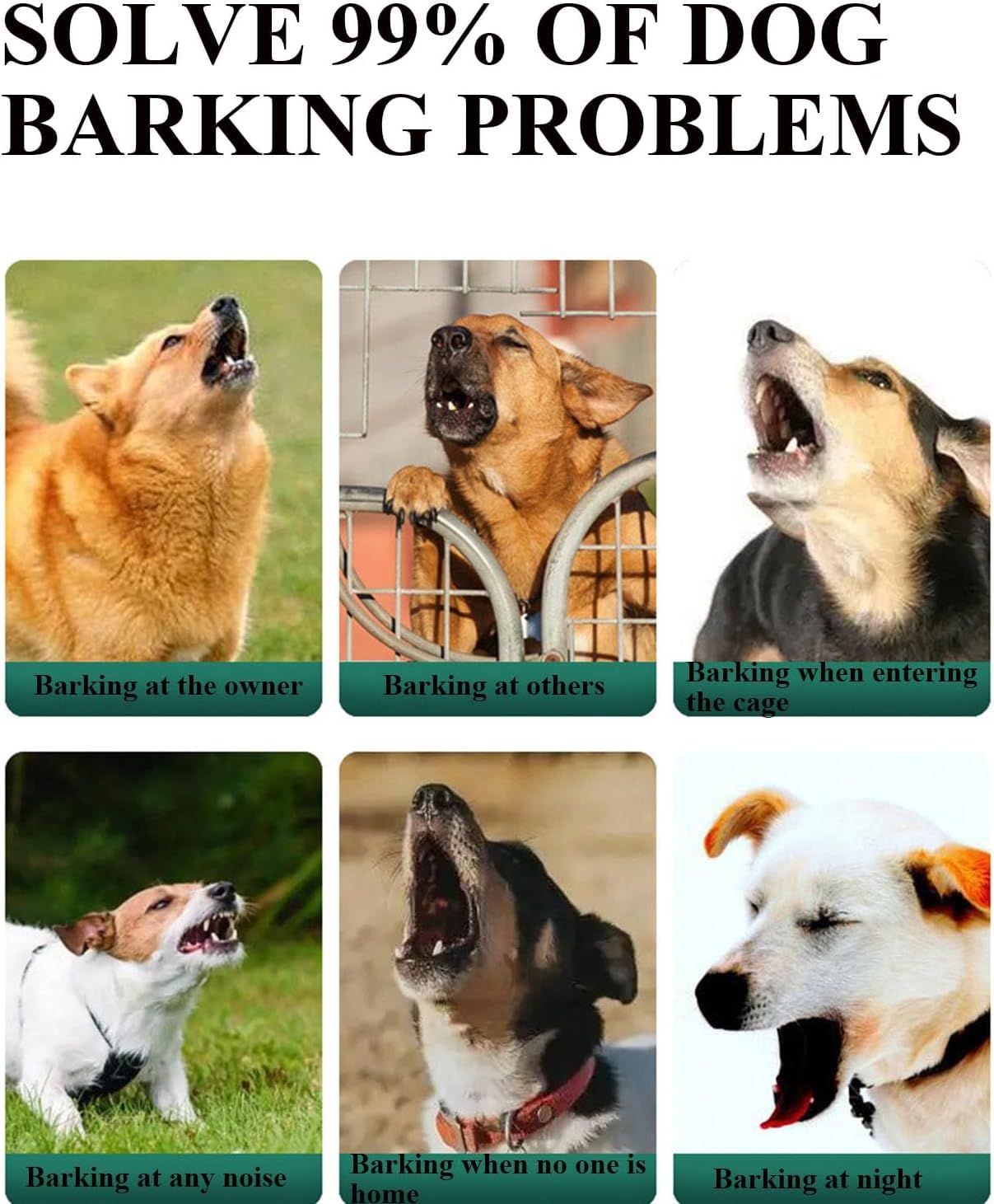Barkbuz urządzenie przeciw szczekaniu, Qinux Barkbuz, odstraszacz kory sonicznej, trening poprawiający złe zachowanie, częstotliwość 25000-40000 Hz, 3-biegowa częstotliwość, ultradźwiękowy odstraszacz