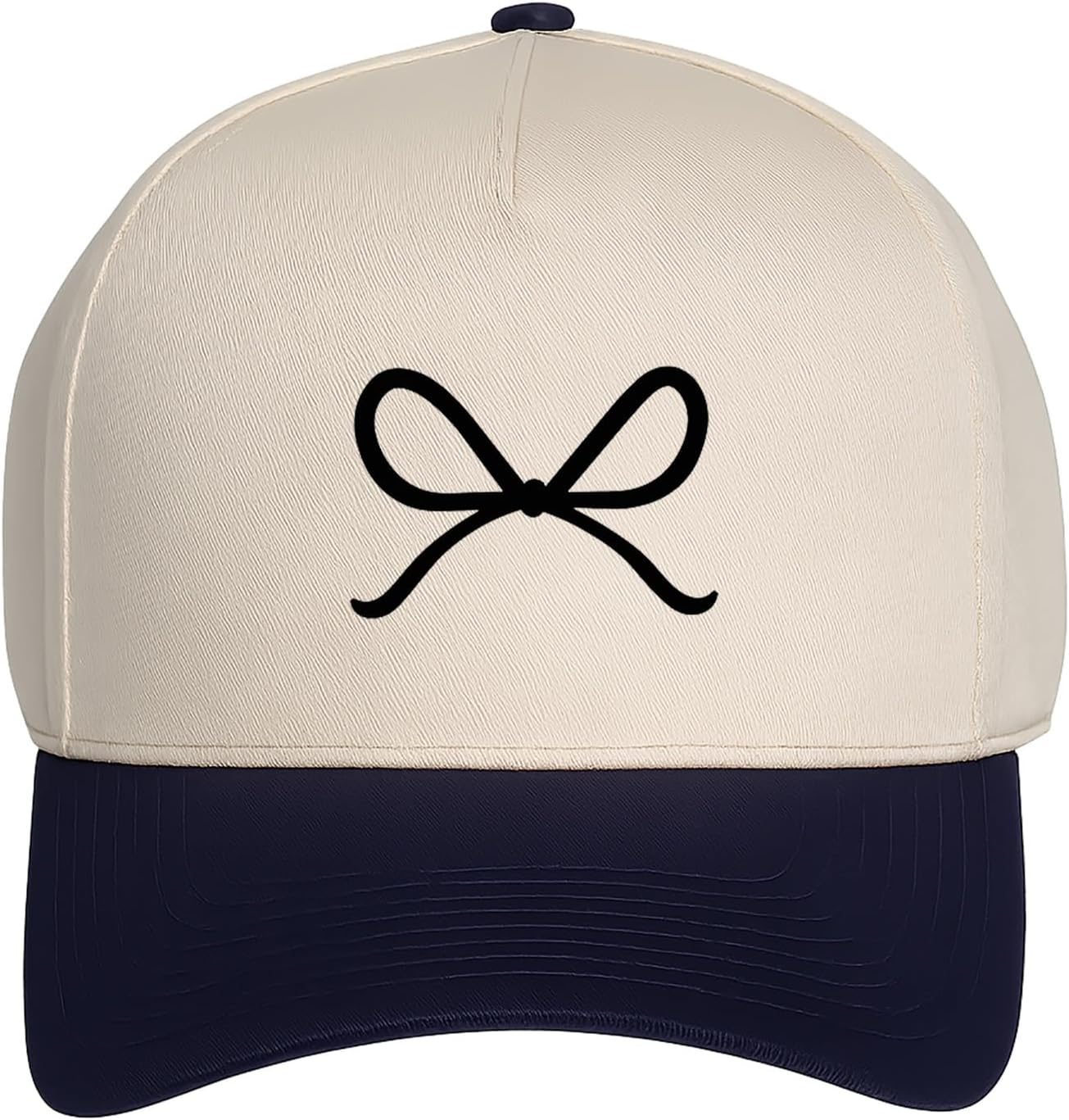 Women’s Vintage Trucker Hat with Bow Design Snapback Baseball Cap Retro image 5
