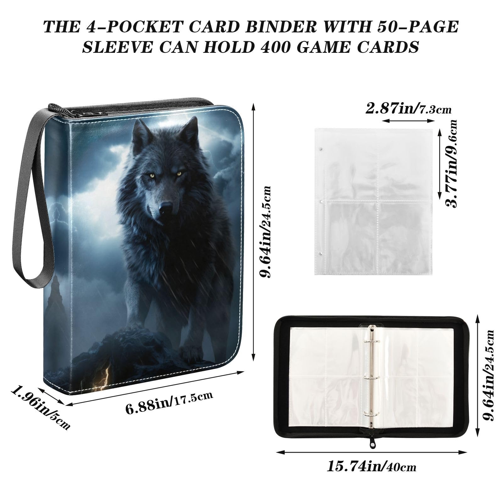 Amazon.com: Wolf Waterproof Trading Card Binder,400-Pocket Trading