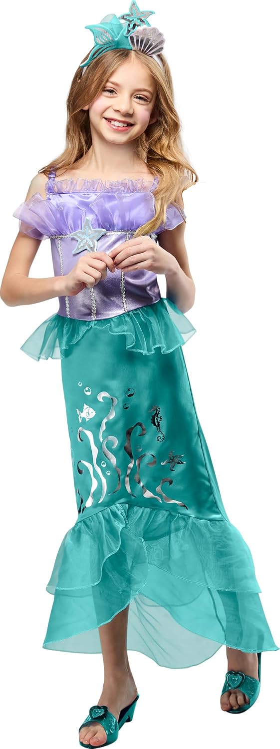 Rubies Mermaid Princess Costume Dress for Kids, Girl's Small