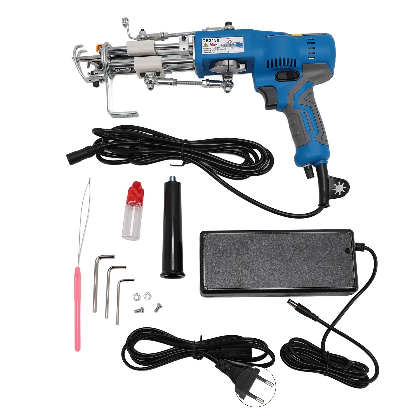 TOPINCN Pistola per Tufting di Tappeti, Taglia Tappeti, Kit di Avviamento per Macchina per Tufting di Tappeti 2 in 1, Pistola per Pelo Ad Anello Tagliato, Motore Brushless, velocità