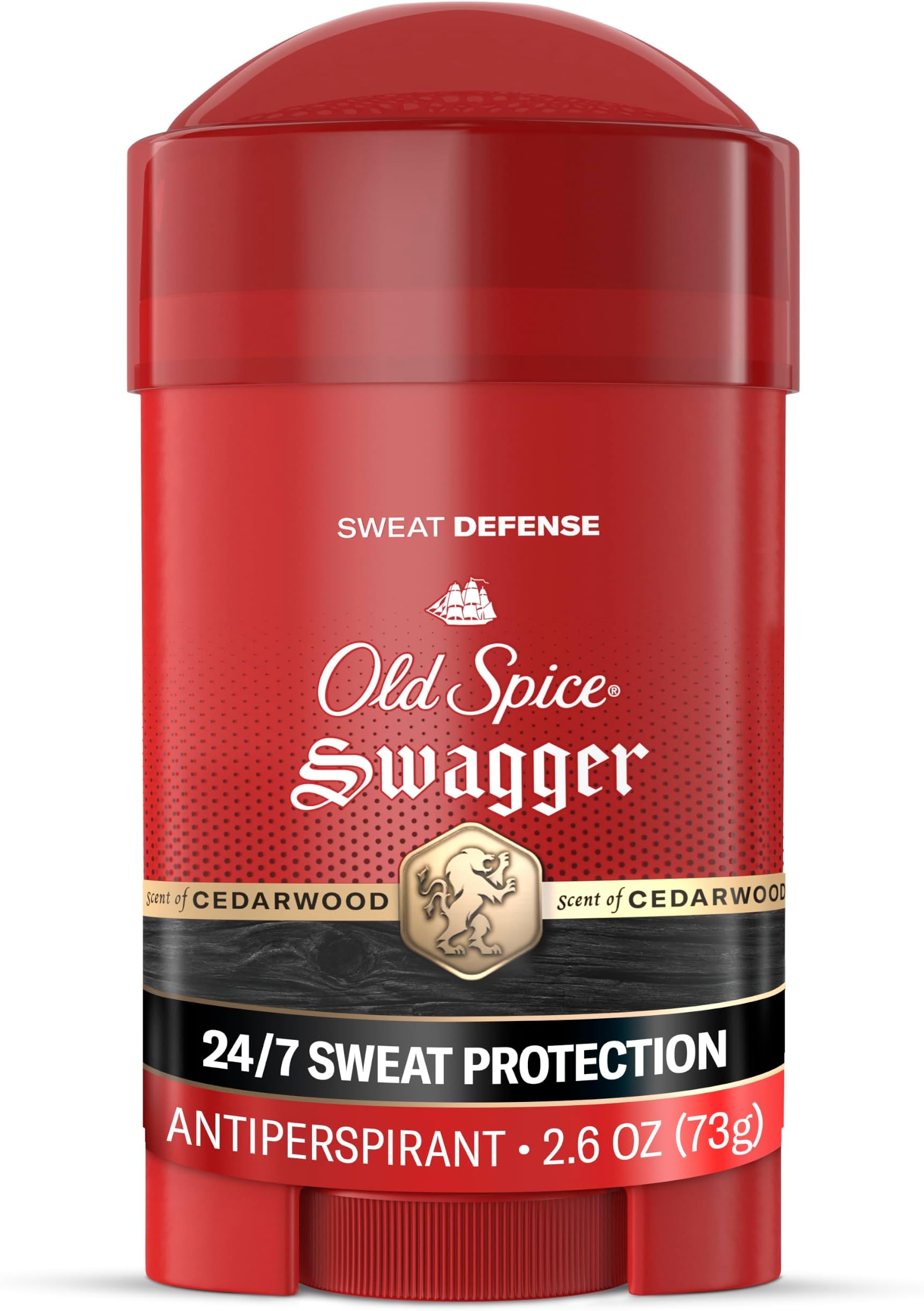 Sweat Defense Antiperspirant & Deodorant for Men, 24/7 Ultimate Sweat Protection, Long Lasting Scent, Soft Solid, Swagger with Cedarwood Scent, 2.6 oz