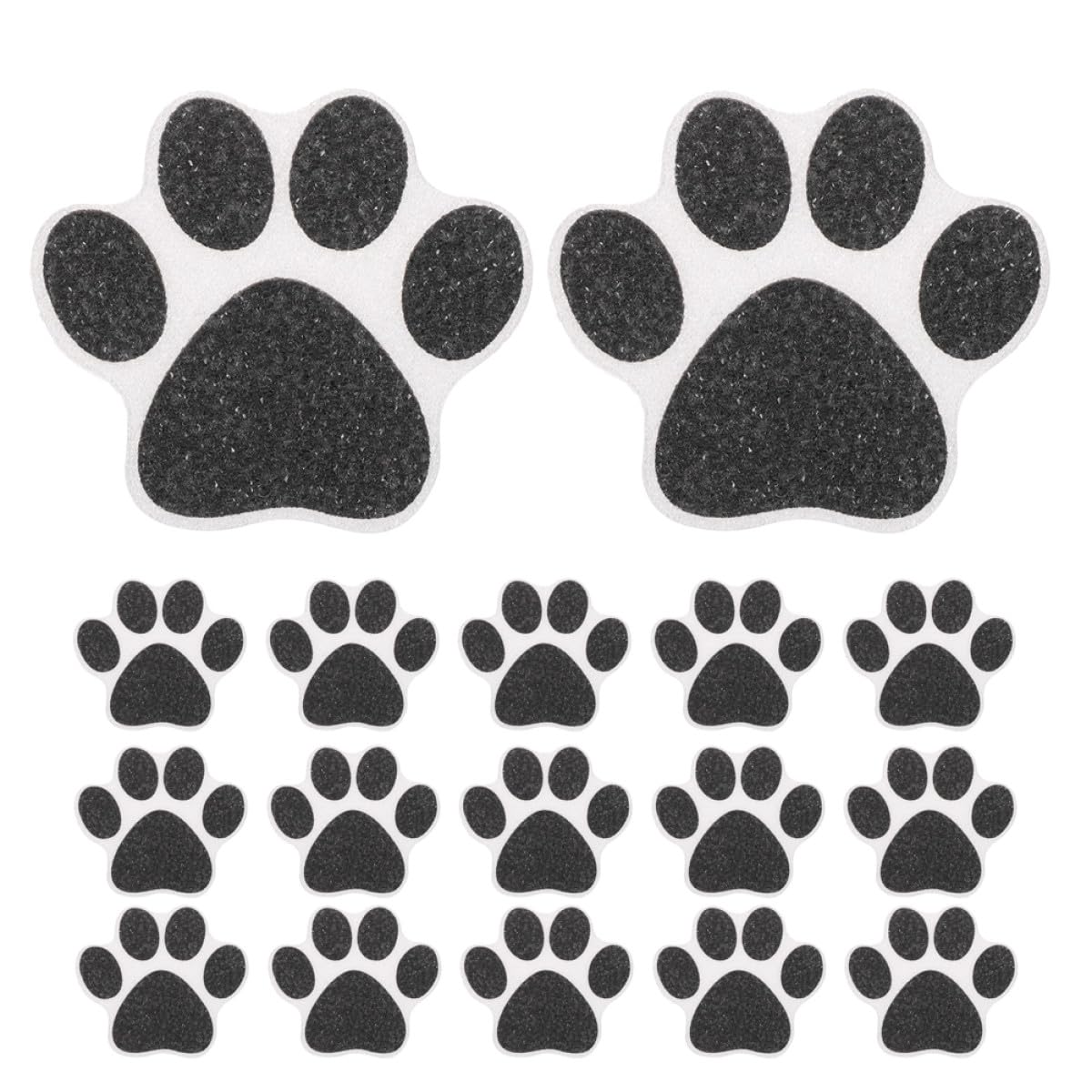 Pegatinas antideslizantes de huellas de perro de PEVA negro jojofuny de alta adherencia