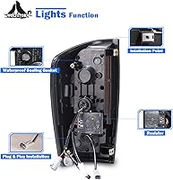 Vista 26 de WOLFSTORM LED Tail Light Fit for 2016-2023 Toyota Tacoma, 2016-2013 Toyota Tacoma Tail Light Replacement Assembly,1 Pair(Clear Lens)