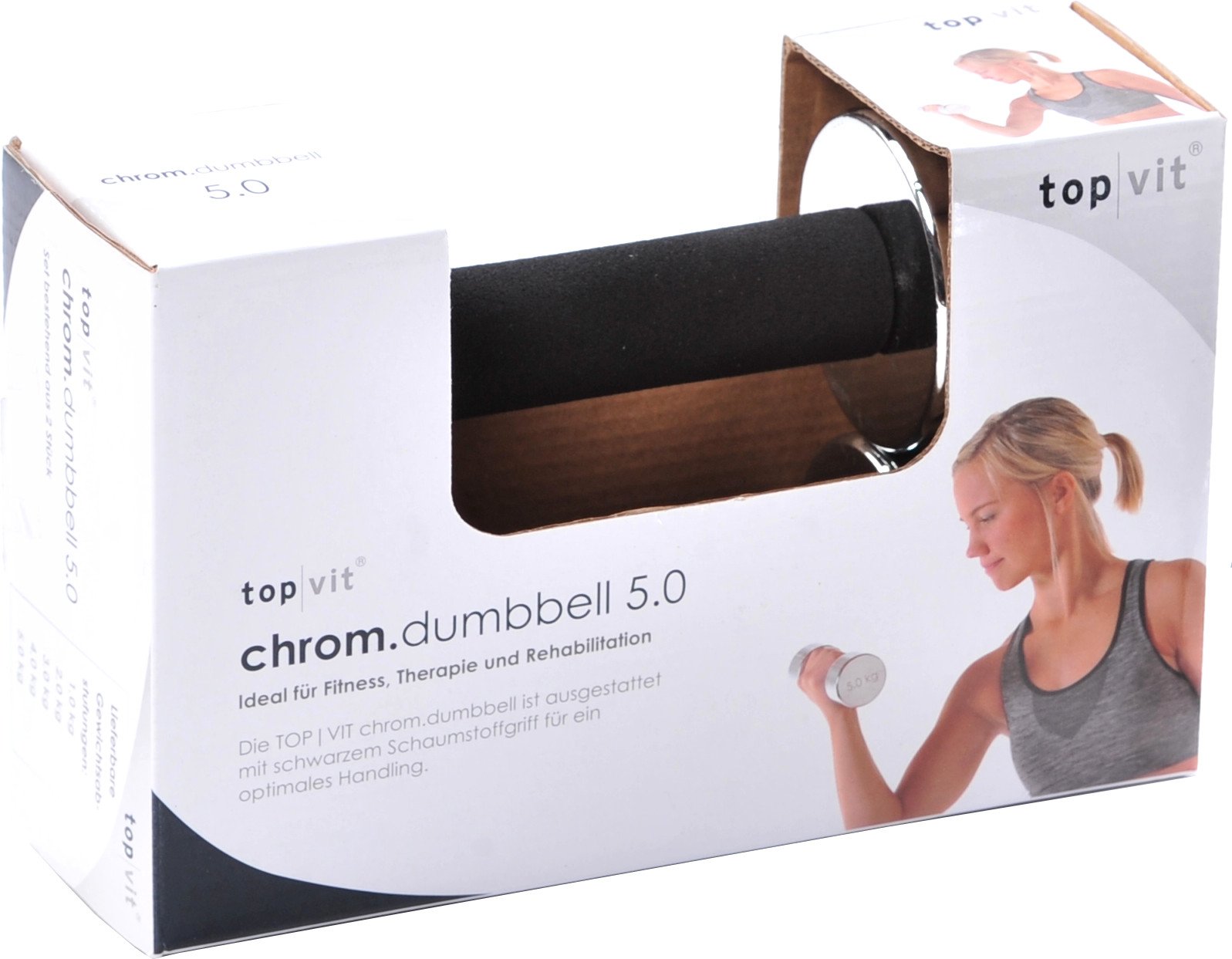 2er Set Chromhantel I Kurzhantel aus Chrom mit Schaumstoffgriff I für Männer, Frauen und Senioren geeignet I 1 bis 5 kg