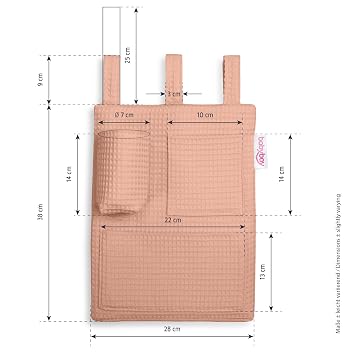 babybay Utensil for all models Waffle Pique, Apricot Rose
