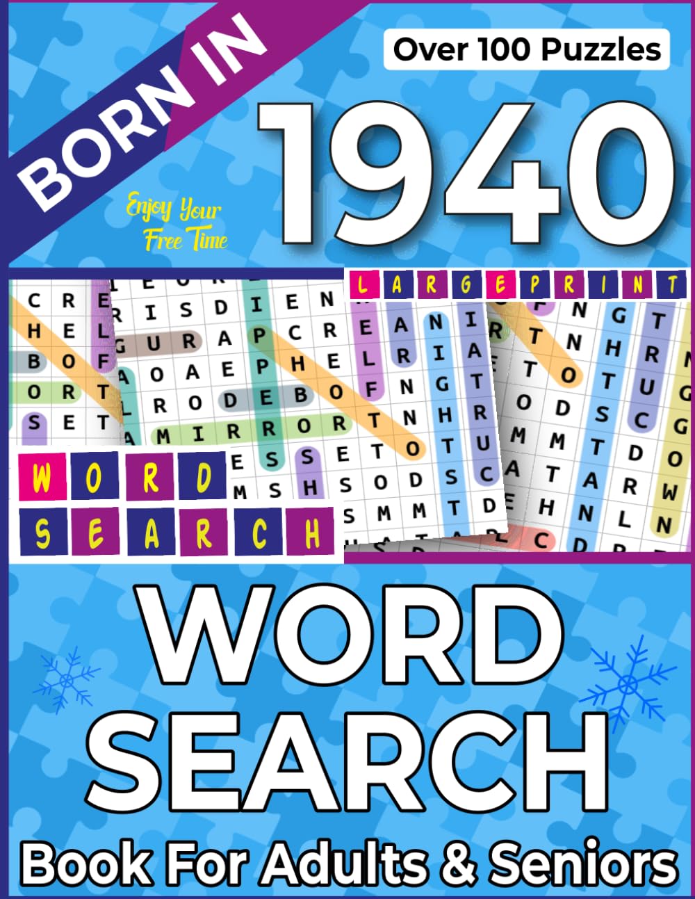 Born In : Word Search Book For Adults & Seniors