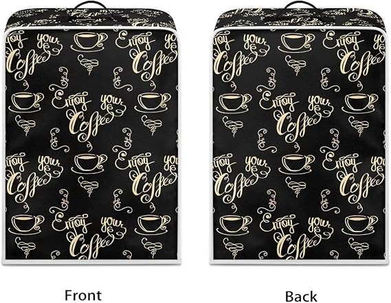 Coffee Maker Cover Coffee Maker Protective Cover Dust Protection Dust Protection Stain Resistant Anti Spill for Home Indoor Office Kitchen Bar Cafe Decor, Enjoy Coffee