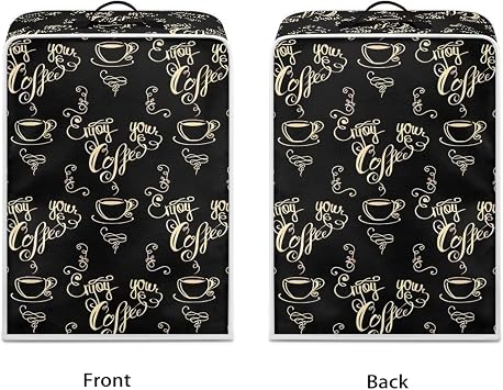 Coffee Maker Cover Coffee Maker Protective Cover Dust Protection Dust Protection Stain Resistant Anti Spill for Home Indoor Office Kitchen Bar Cafe Decor, Enjoy Coffee