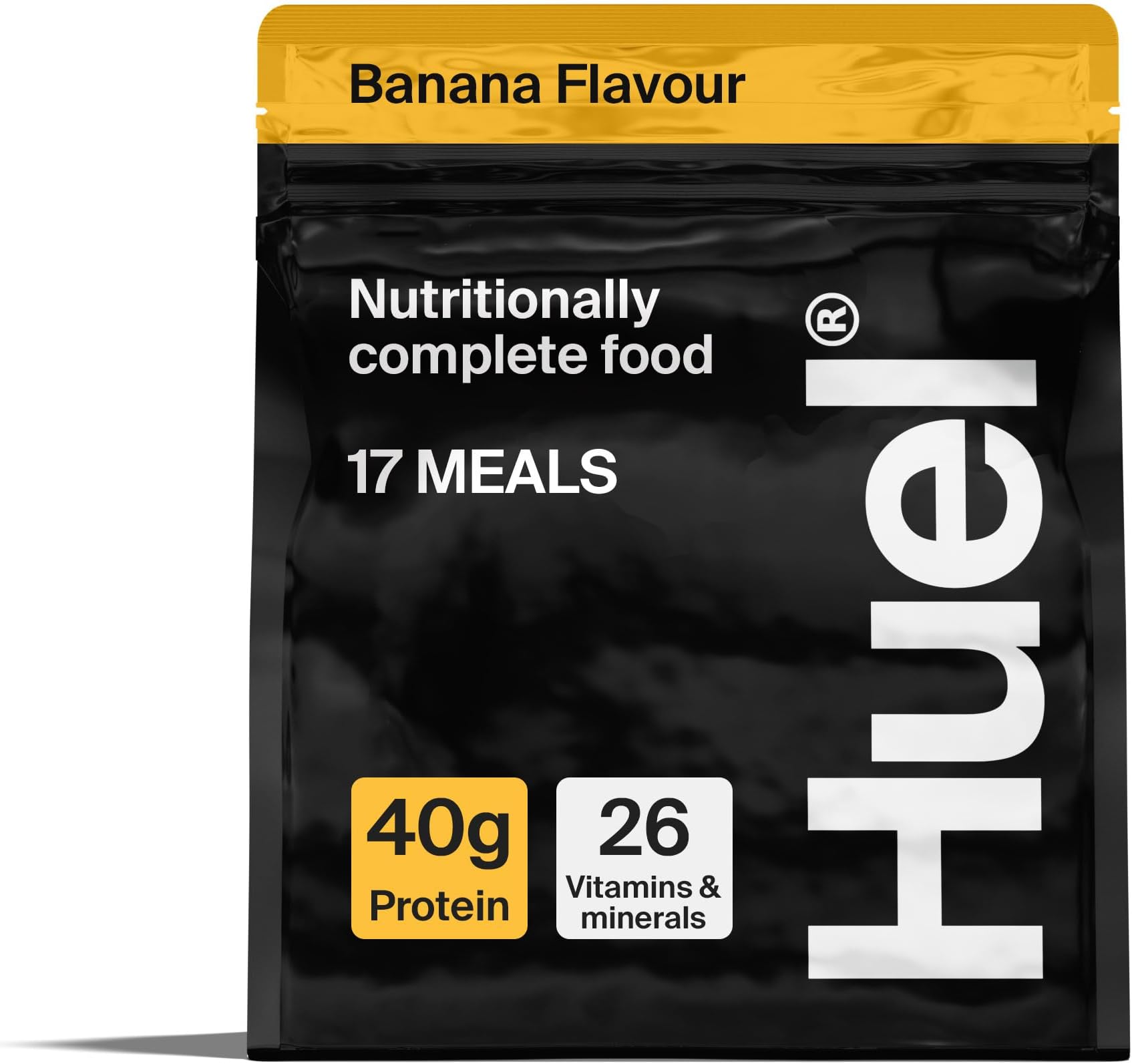 Black Edition High Protein Complete Meal Replacement, 17 Meals, Banana Flavour, 40g of Protein Per Serving, Ready Meals, Vegan Protein Powder, Gluten-Free, Non-GMO