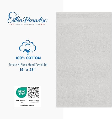 Miniatura 320 de Cotton Paradise - Juego de 4 toallas de mano para el baño de 100% algodón turco, suaves y absorbentes, color beige