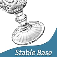 Vista 4 de Bekith Clear Glass Goblets, Drinking Goblets Stemmed Water Glasses for Iced Tea Wine Juice Beer Cold Beverage, Goblet Glassware for Parties, 10