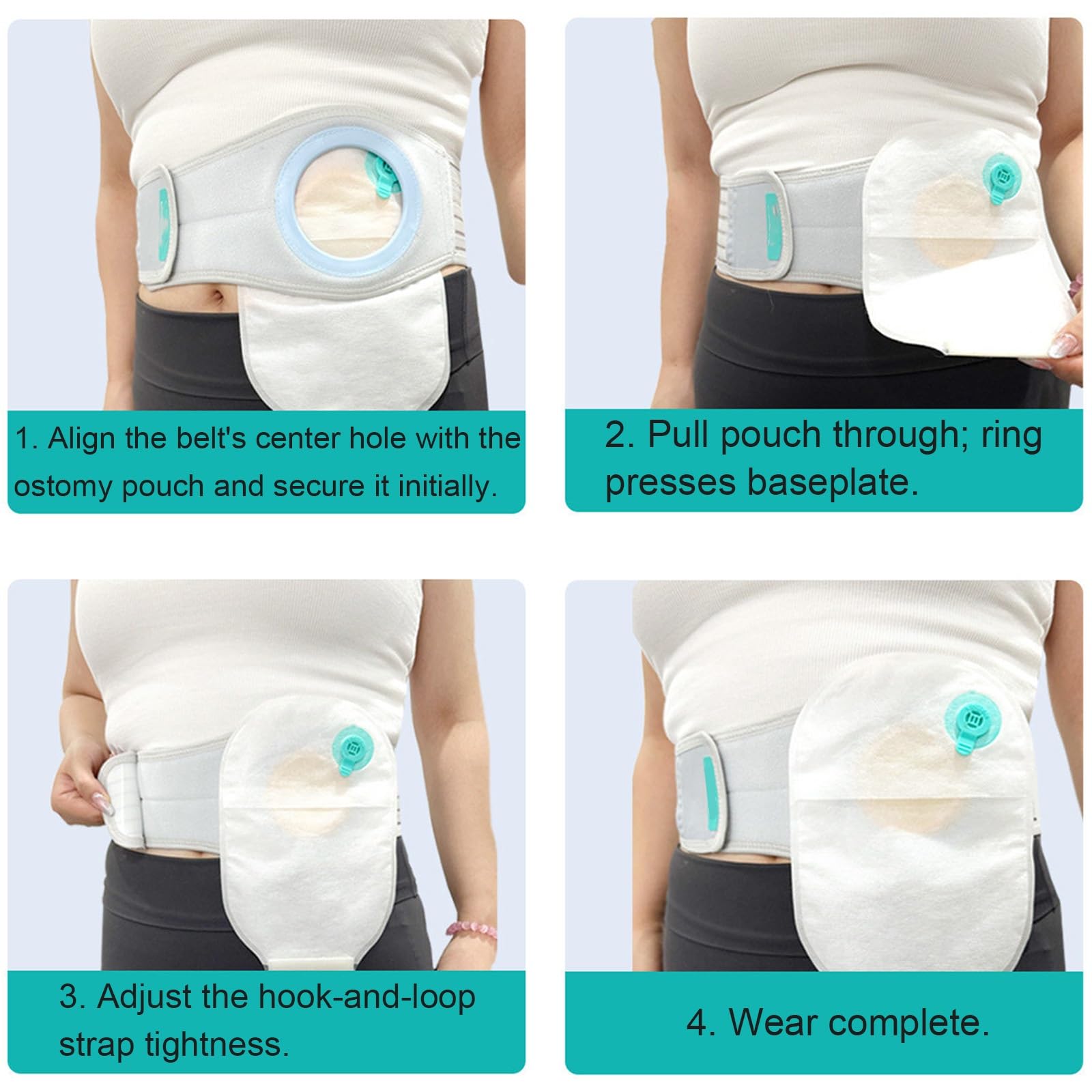 Cintura per Colostomia, Fascia per Stomia Uomo, Tessuto Traspirante, Adatta per Il Supporto Al Recupero Post-Operatorio(7cm/2.8in)